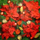 132 Weihnachten Blumen - 3-lagig